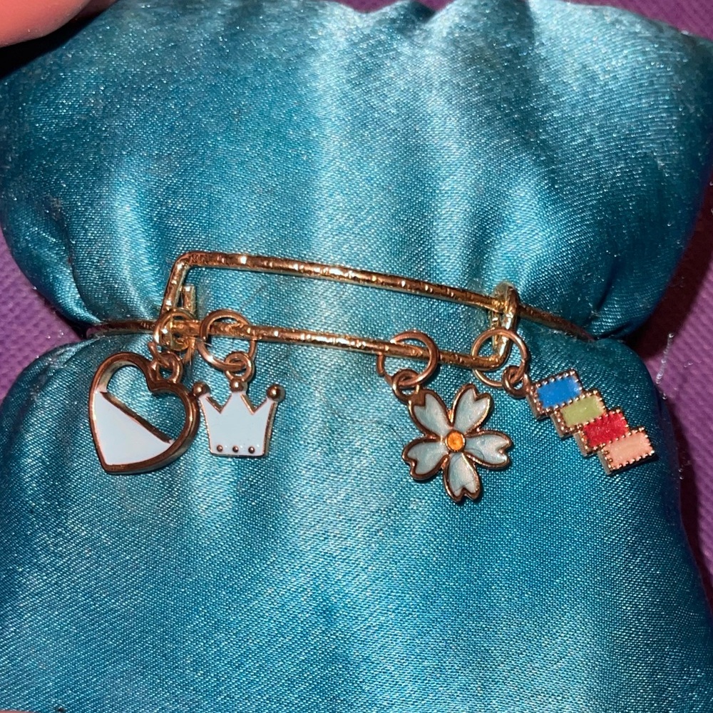 Gold charm bracelet